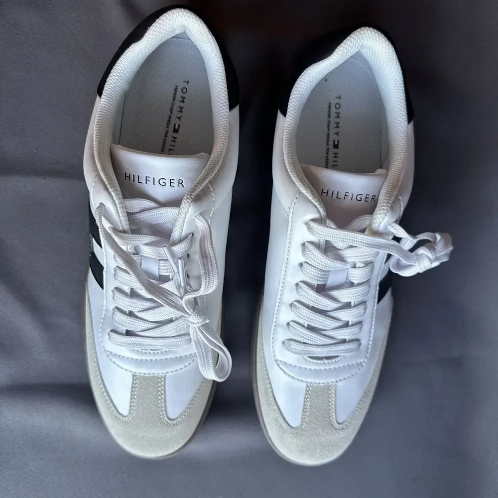 Tommy Hilfiger 11 M Logo Skater  Men’s Shoes Skateboarding White Leather TMLERGE